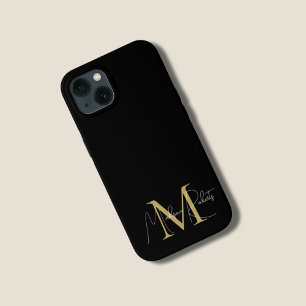 Case-Mate iPhone Case Logo du nom du script monogramme moderne noir