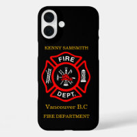 Logo du service d'incendie Badge noir et rouge11