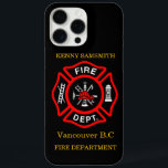 Coque iPhone 16 Pro Max Logo du service d'incendie Badge noir et rouge11<br><div class="desc">Logo du service d'incendie Badge noir et rouge avec axe de feu et échelle. Idéal pour les pompiers et les premiers répondants. Personnalisez avec votre nom et votre département ville natale et plus.monogramme</div>