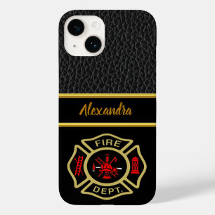 Coque Case-Mate iPhone Logo du service d'incendie Or et insigne arrière o