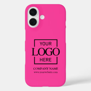Coque Pour iPhone 16 Logo élégant et simple d'entreprise rose Apple