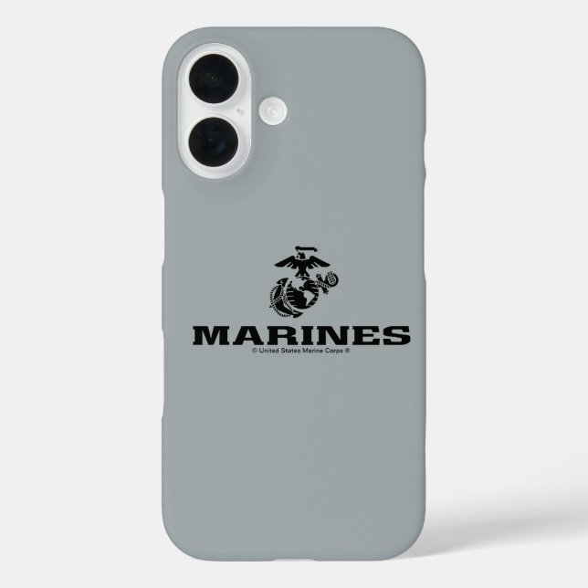 Coques Case-Mate iPhone Logo en noir empilé USMC (Verso)
