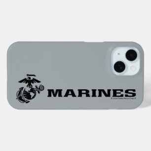 Coque Case-Mate iPhone Logo en noir empilé USMC