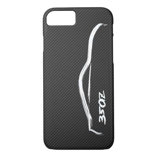 Coques Case-Mate iPhone Logo en silhouette blanche Nissan 350Z (Dos)