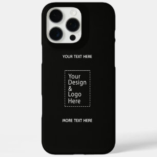 Coque iPhone 16 Pro Max Logo et conception de texte simples pour la marque