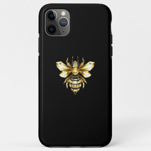 Case-Mate iPhone Case Logo Faux Gold Foil Bee Polygonal sur Noir