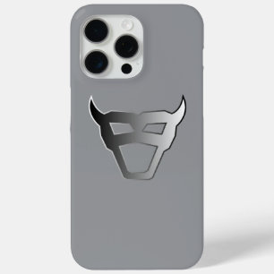 Coque Case-Mate iPhone Logo Géométrique Taureau Chrome aspect argent