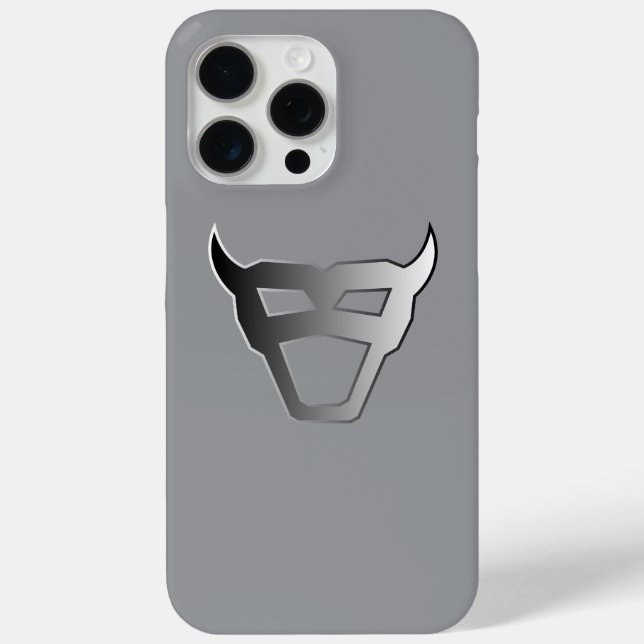 Coques Case-Mate iPhone Logo Géométrique Taureau Chrome aspect argent (Verso)