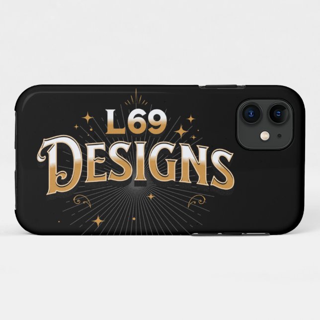 Coques Case-Mate iPhone Logo "L69 DESIGNS" (Dos (Horizontal))