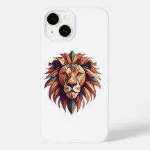 Logo Lion géométrique Tribal Couverture mobile