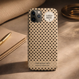 Case-Mate iPhone Case Logo minimaliste beige clair en pointillés pour en