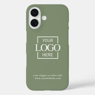 Coque Pour iPhone 16 Logo Minimaliste Moderne Personnalisé Entreprise M