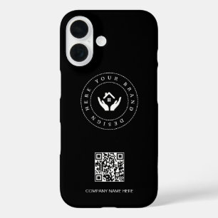 Coque Pour iPhone 16 Logo modifiable styliste moderne code qr et text