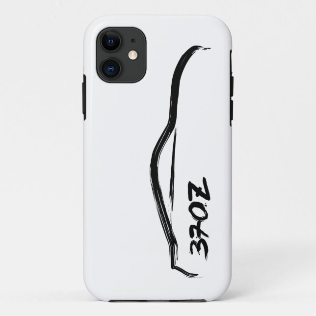 Coques Case-Mate iPhone logo noir de la silhouette 370z avec l'arrière - (Dos)