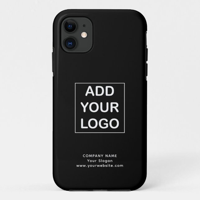 Coques Case-Mate iPhone Logo personnalisé Black and White Business Company (Dos)