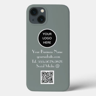 Case-Mate iPhone Case Logo personnalisé minimaliste moderne Sage vert QR