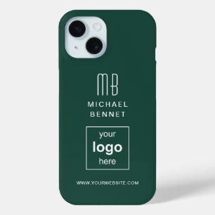 Coque Case-Mate iPhone Logo personnalisé Monogramme Vert