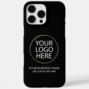 Coque iPhone 16 Pro Max Logo professionnel et entreprise de texte noir