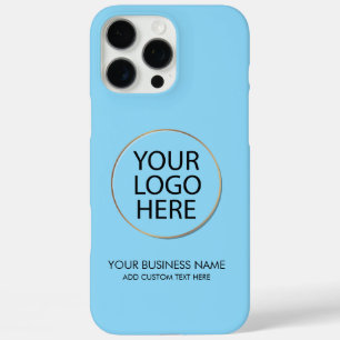 Coque iPhone 16 Pro Max Logo professionnel et texte Entreprise Bleu