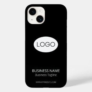 Coque Case-Mate iPhone Logo professionnel personnalisé, Noir moderne