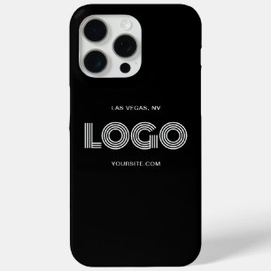 Coque Case-Mate iPhone Logo rectangulaire moderne noir et blanc
