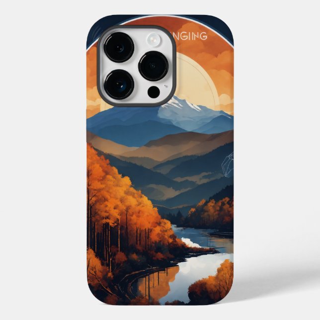Coques Case-Mate iPhone Logo Thinksgiving - Montagnes Smoky (Verso)