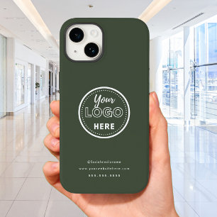 Coque Case-Mate iPhone Logo vert de la forêt minimaliste de marque profes