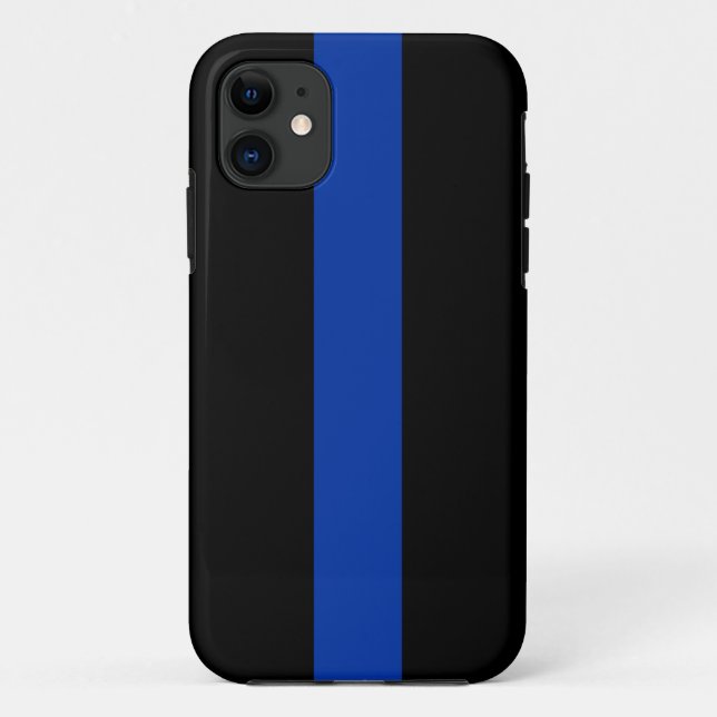 Coques Case-Mate iPhone loi sur la police de la ligne bleue mince (Dos)