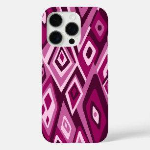 Coque iPhone 16 Pro Loin Retro Abstrait Psychedelic Magenta