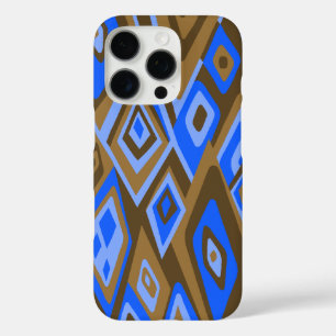Coque iPhone 16 Pro Loin Retro Abstrait Psychédélique Brown