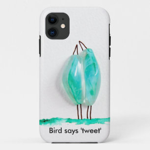 Coques Pour iPhone L'oiseau dit 'tweet' joli couple amoureux verre ve
