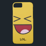 Coque iPhone 7 LOL émoji<br><div class="desc">LOL coques émoji. Avec le sourire émoji populaire riant. Arrière - plan jaune. Contactez-moi pour des demandes de design personnalisé !</div>