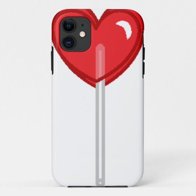 Coques Case-Mate iPhone lollipop à coeur rouge (Dos)
