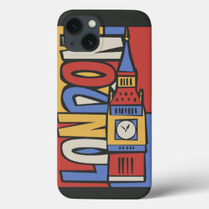 Etui iPhone 13 London, England Vibrant Handrawn Design