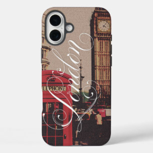 Coque Pour iPhone 16 Plus Londres photo Vintage