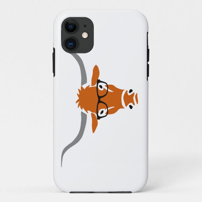 Coques Case-Mate iPhone Longhorn avec des verres de hippie (Dos)