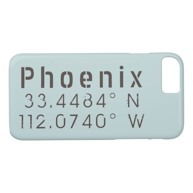 Coques Case-Mate iPhone Longitude de la latitude Phoenix (Dos (Horizontal))