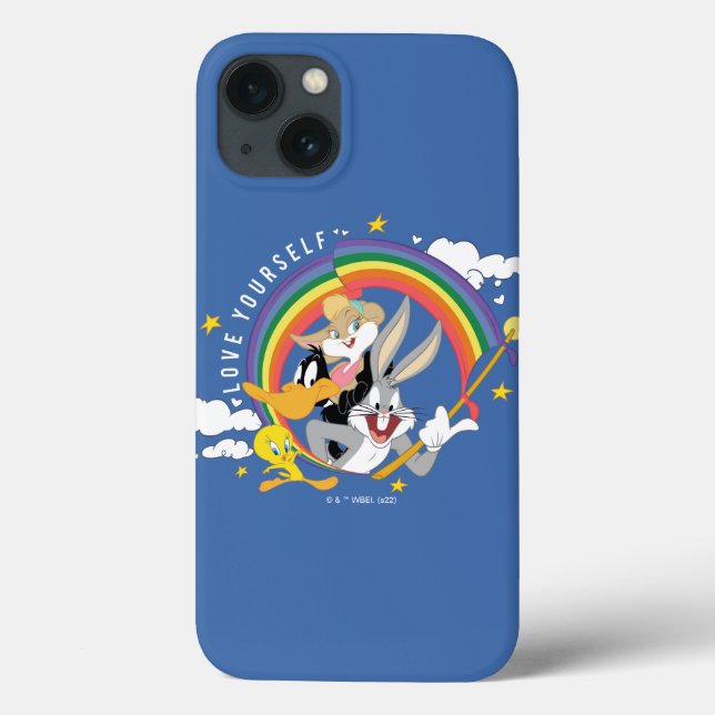 Coques Case-Mate iPhone LOONEY TUNES™ - Love Yourself Pride Badge (Verso)