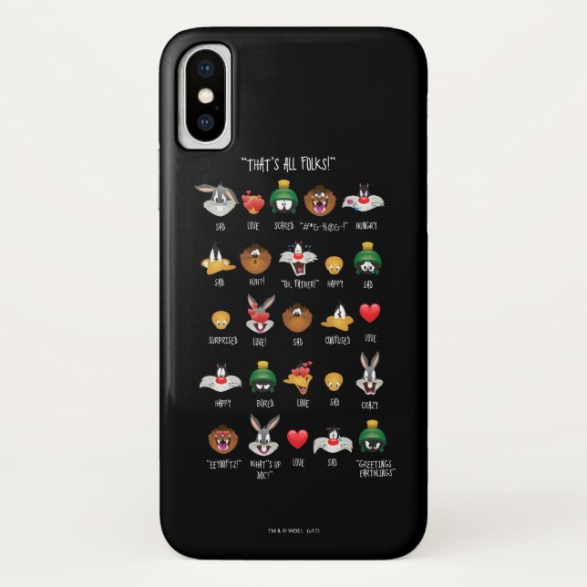 Coques Case-Mate iPhone LOONEY TUNES™ Tableau d'Emoji (Dos)