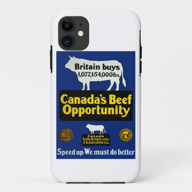 Coques Case-Mate iPhone L'opportunité du boeuf canadien (Dos)