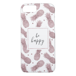 Coques Pour iPhone L'or rose pointille des ananas
