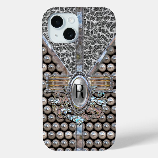 Coques Case-Mate iPhone Loranne Dazzle Monogramme (Verso)