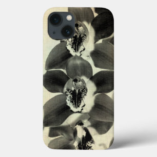 iPhone 13 Case L'orchidée rougissent des panneaux IV