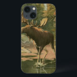 Etui iPhone 13 L'orignal marche dans l'eau<br><div class="desc">Vivez-vous loin de la nature ? Cette belle et pourtant classique image donne une impression de tranquillité et les couleurs de l'orignal marchant dans l'eau sont précises ce qui rend cette image très réaliste. Obtenez cet art de style nature sur vos produits préférés!</div>