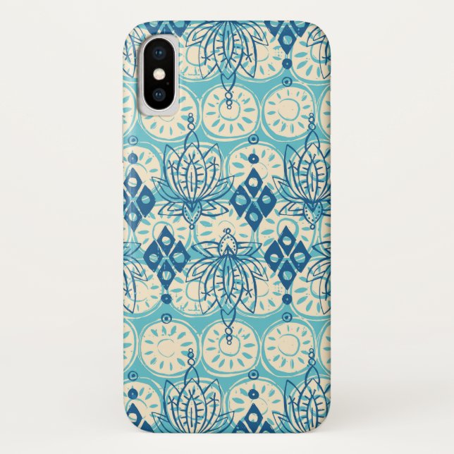 Coques Case-Mate iPhone losange bleu (Dos)