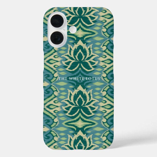 Coques Case-Mate iPhone Lotus Ikat Motif - Le Lotus Blanc (Verso)