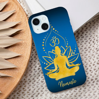 Coque Case-Mate iPhone Lotus & Om - Nom personnalisé Minimaliste