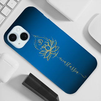 Coque Case-Mate iPhone Lotus & Om personnalisés - Nom personnalisé minima