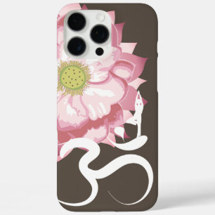 Coques iPhone 16 Pro Max Lotus Rose Yoga Fleur et Calligraphie Zen Om Aum