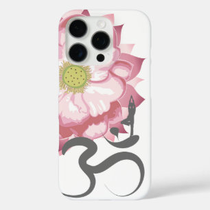 Coques iPhone 16 Pro Lotus Rose Yoga Fleur et Calligraphie Zen Om Aum